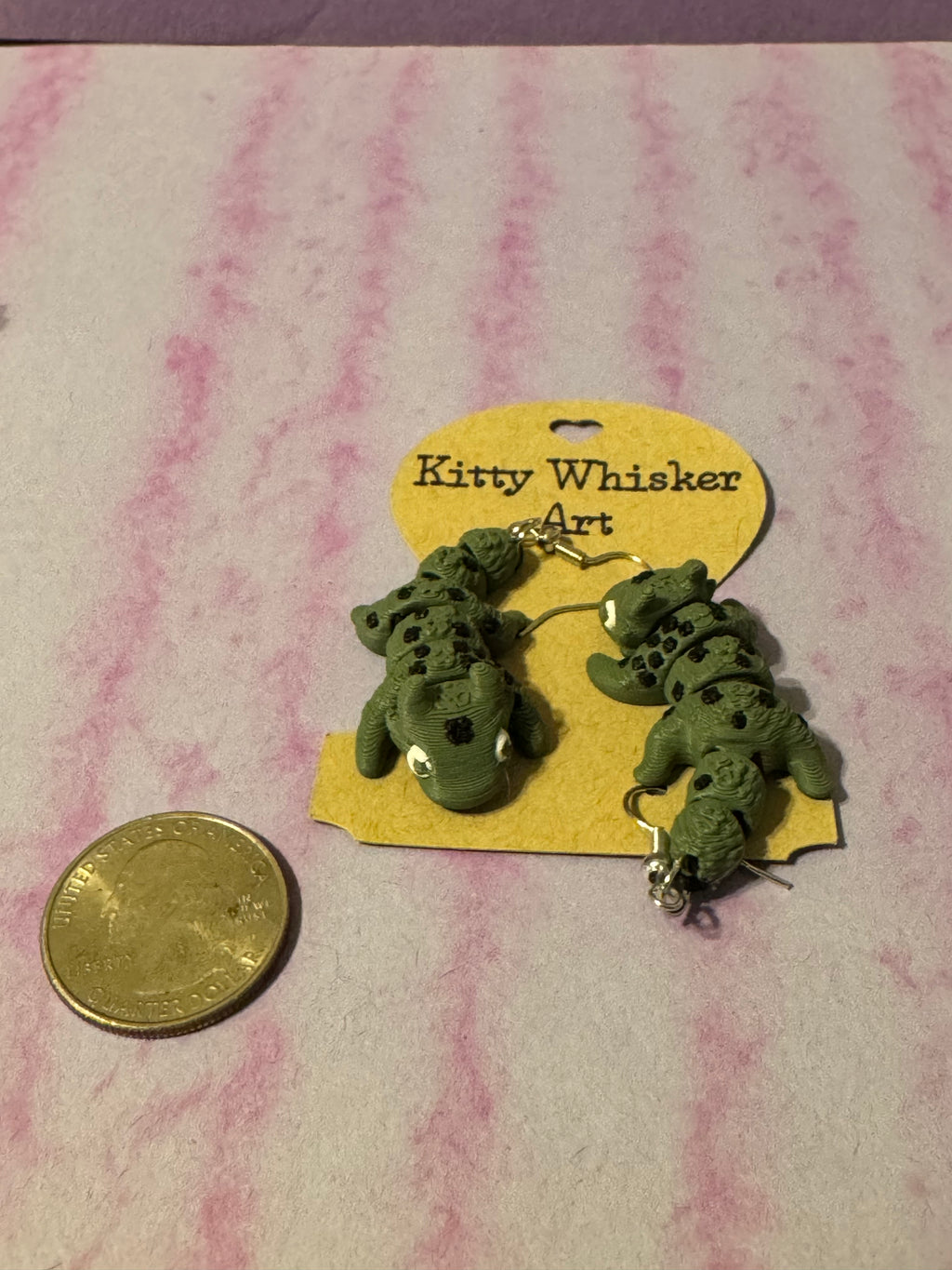Lucky Dragon earrings - Kitty Whisker Art