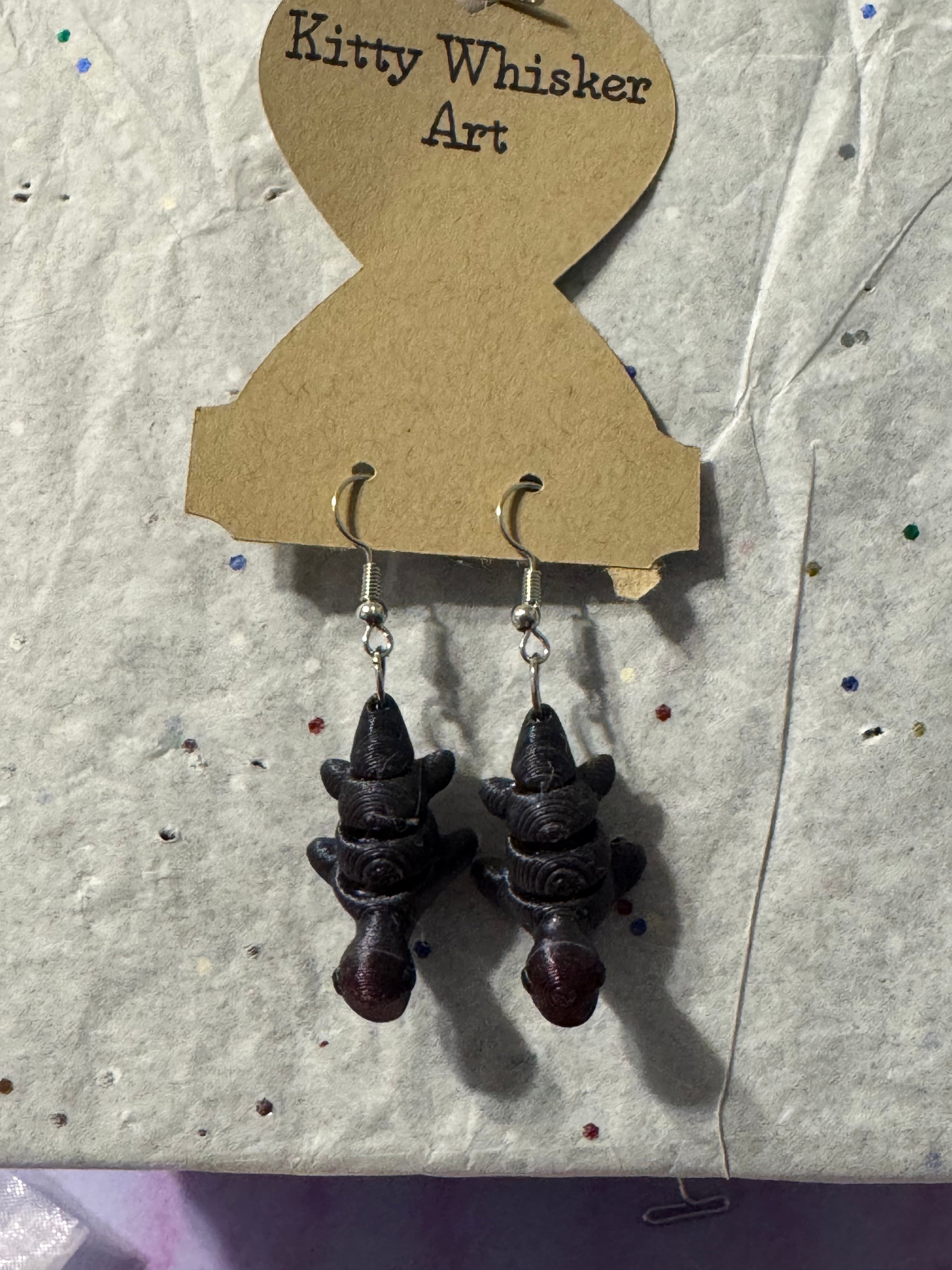 Nessie Earrings - Kitty Whisker Art