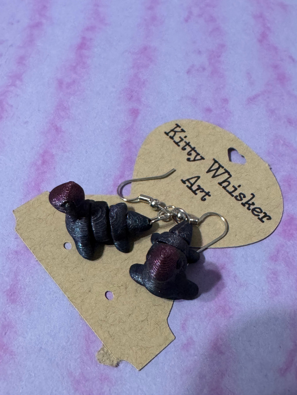 Nessie Earrings - Kitty Whisker Art