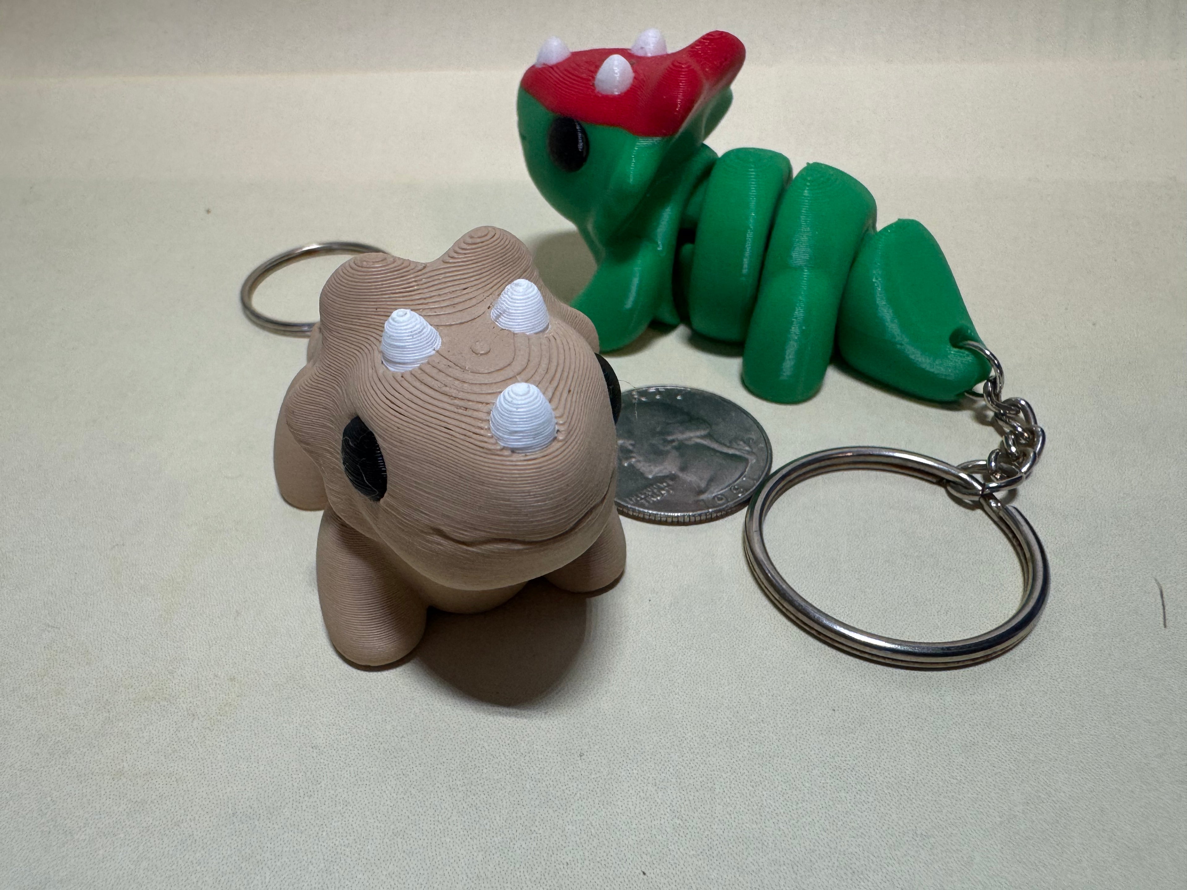 Triceratops Keychain Companion