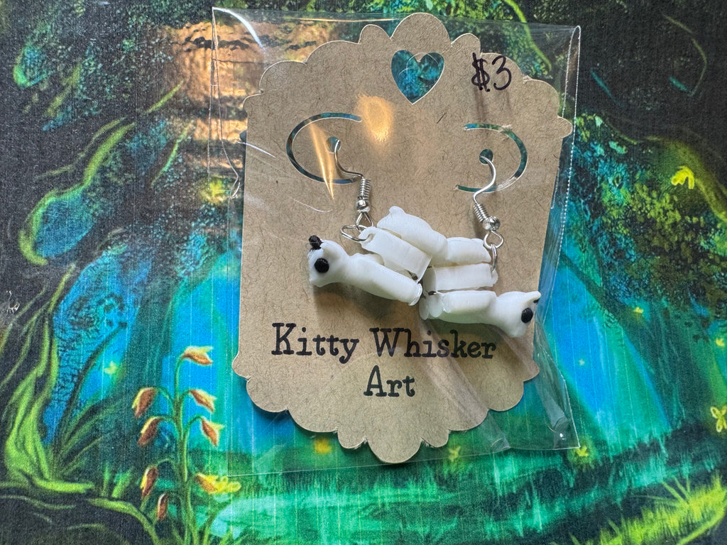 Goat Earrings - Kitty Whisker Art