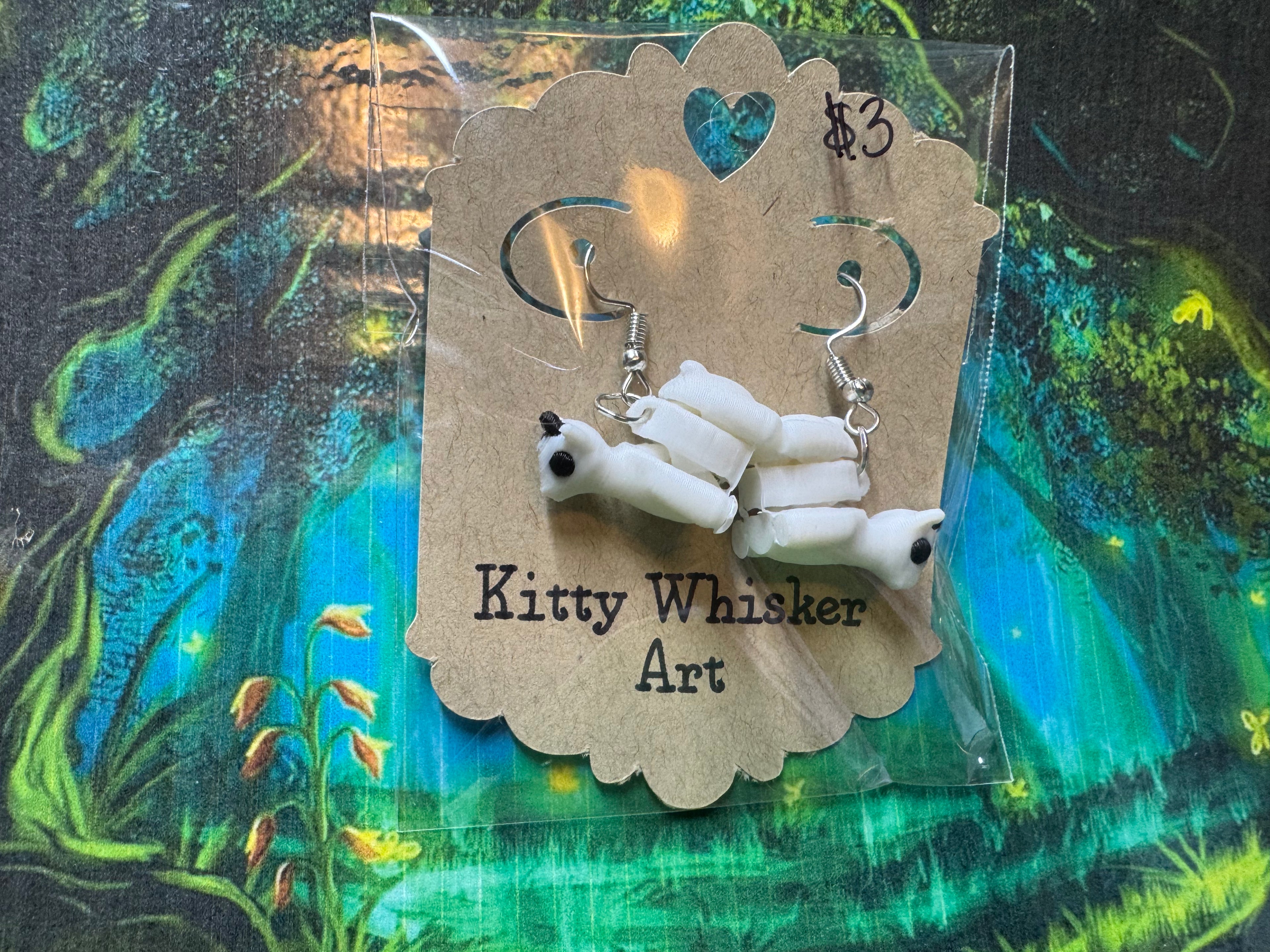Goat Earrings - Kitty Whisker Art