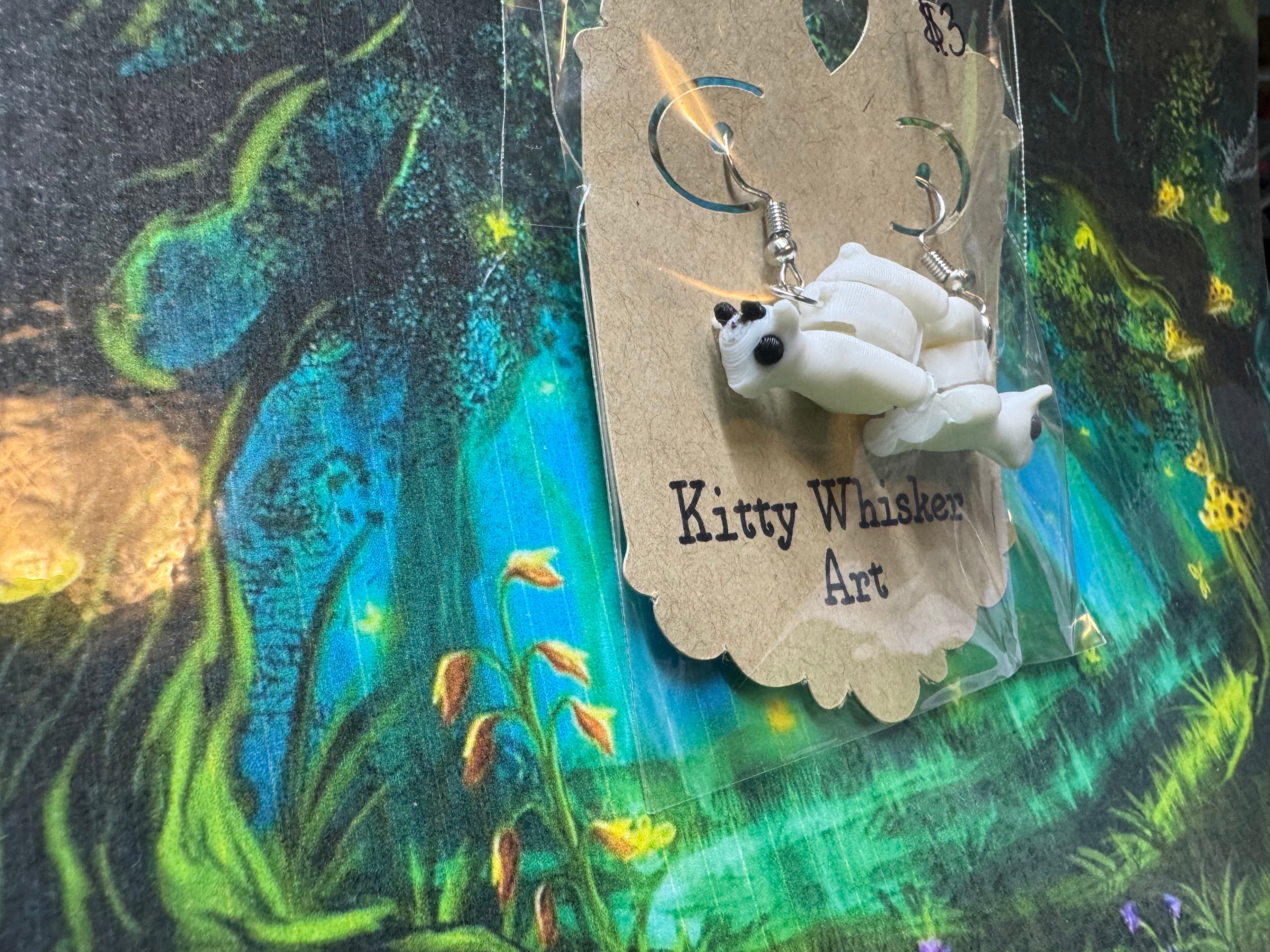 Goat Earrings - Kitty Whisker Art