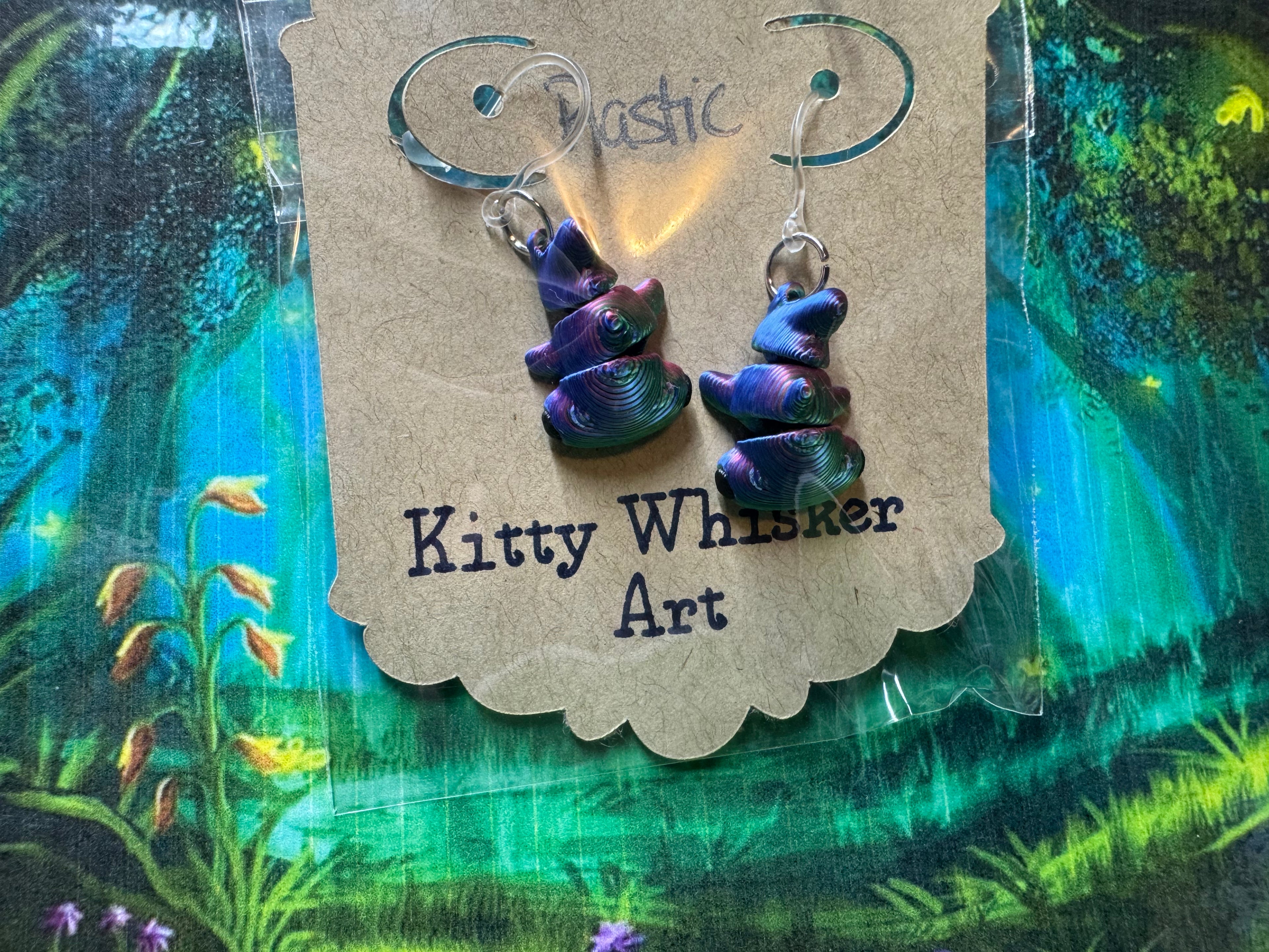 Hammerhead Earrings - Kitty Whisker Art