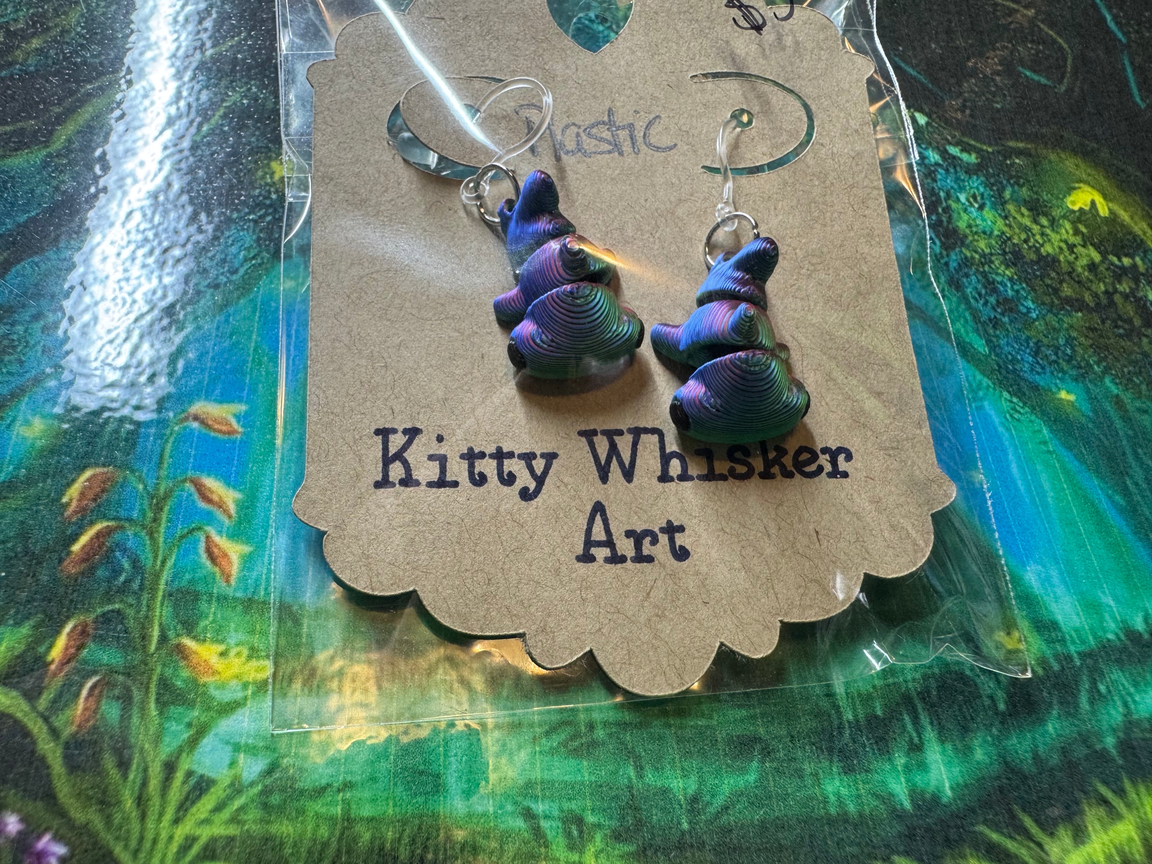 Hammerhead Earrings - Kitty Whisker Art