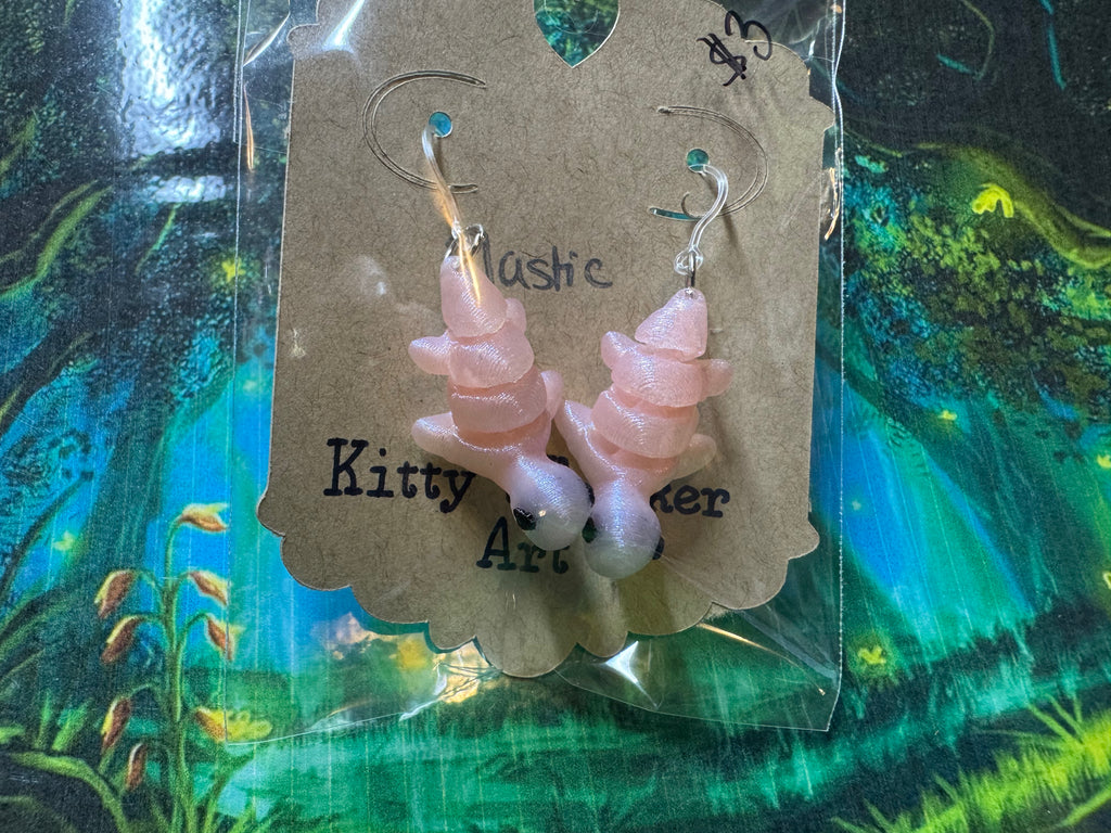 Nessie Earrings - Kitty Whisker Art