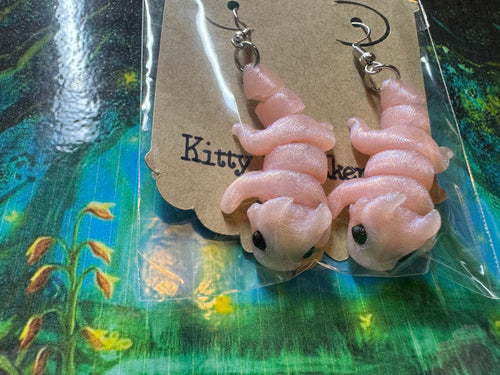 Baby Dragon Earrings - Kitty Whisker Art