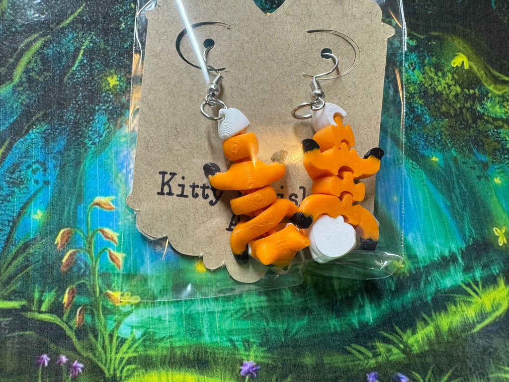 Fox Earrings - Kitty Whisker Art