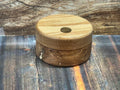 Round Texas Oak Keepsake Box
