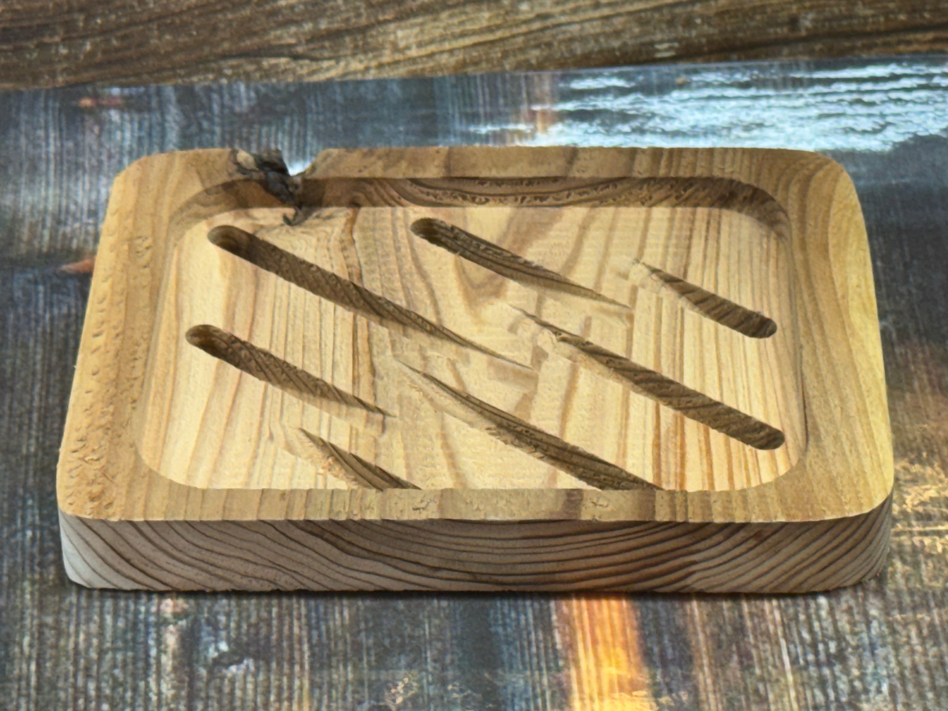 Handcrafted Cedar Soap Dish / Trinket Tray